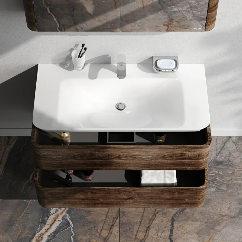 Тумба под раковину 100 AM.PM Sensation M30FHX1002NF подвесная под дерево орех