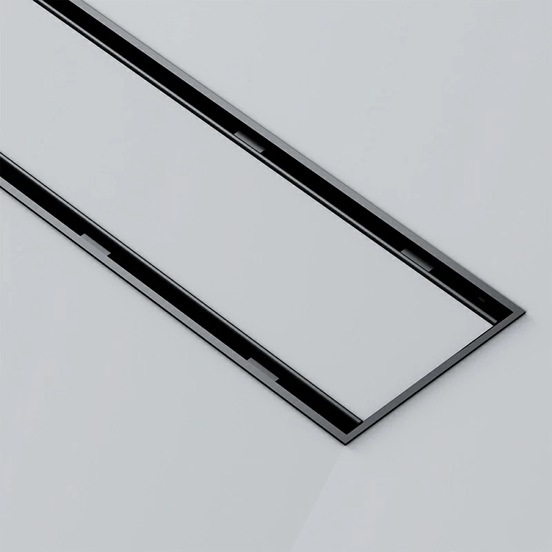 Душевой трап (лоток) 50 AM.PM PrimeFlow W02SC-U11-050-04BM комбинированный затвор с черной матовой решеткой под плитку