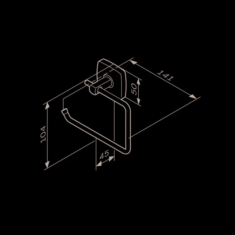 Держатель для туалетной бумаги настенный AM.PM Gem A9034100 хром