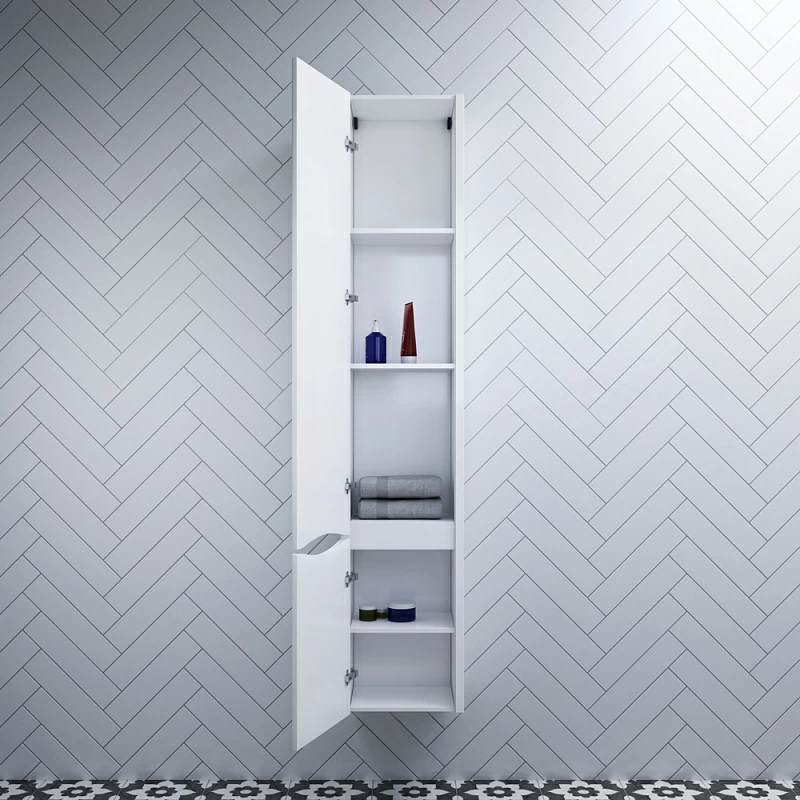 Шкаф-пенал для ванной 35 AM.PM Like M80CHL0356WG навесной левый белый глянец