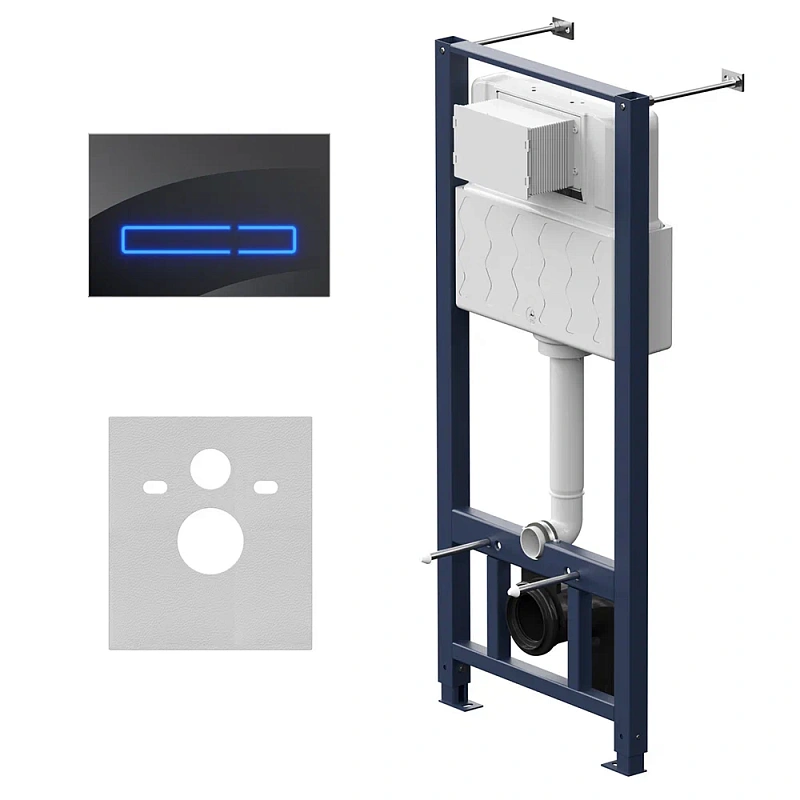 Инсталляция для подвесного унитаза AM.PM Pro I012704.50A38 с сенс. клавишей черный глянец