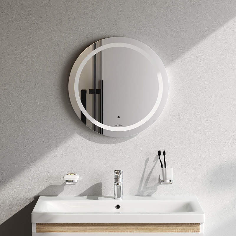 Зеркало с подсветкой в ванную круглое 50 AM.PM X-Joy M85AMOX0501WG сенсорное