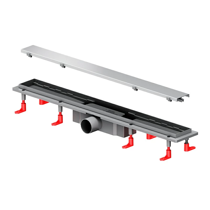 Душевой трап (лоток) 70 AM.PM PrimeFlow W02SC-U11-070-04SB комбинированный затвор со стальной матовой решеткой под плитку