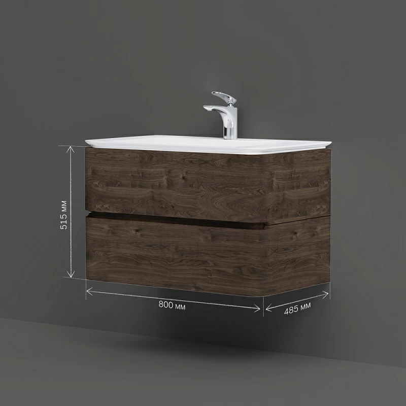 Тумба под раковину 80 AM.PM Sensation M30FHX0802TF табачный дуб