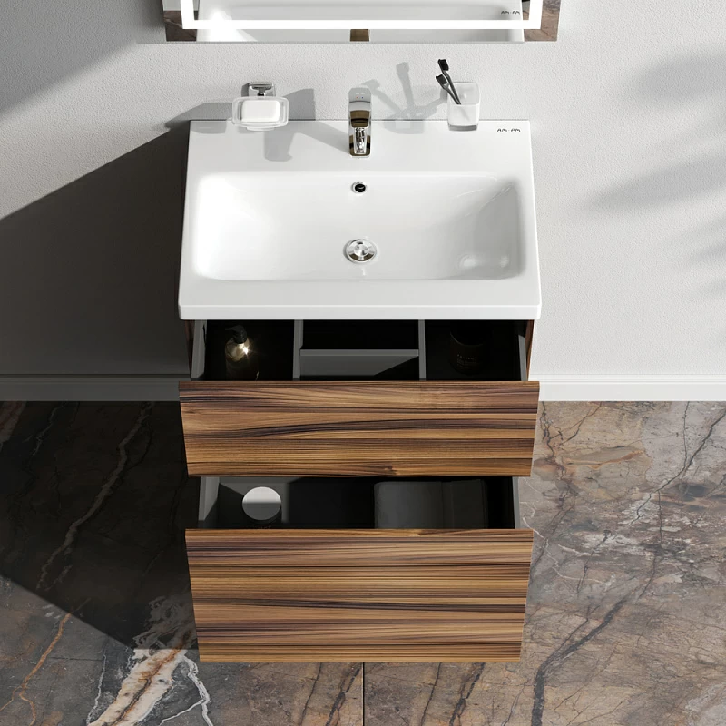 Тумба под раковину 60 AM,PM Gem M90FSX0602HF напольная под дерево орех