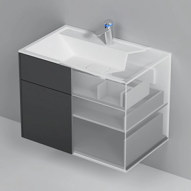 Тумба под раковину 80 AM.PM Inspire 2.0 M50AFHX0803GM подвесная графит матовый