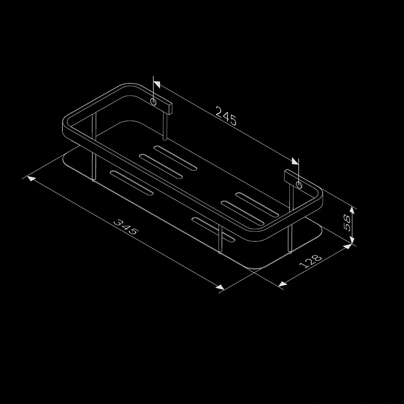Полка в ванную AM.PM Sense L A7453122 черная