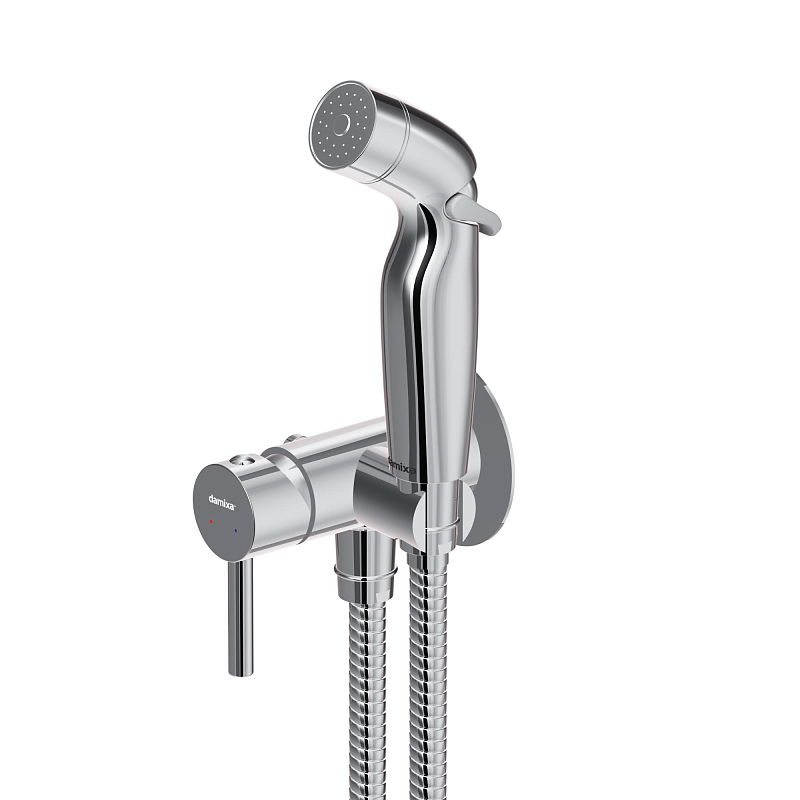 Гигиенический душ со смесителем Damixa Option 211000000 хром встраиваемый, шланг 1200, держатель