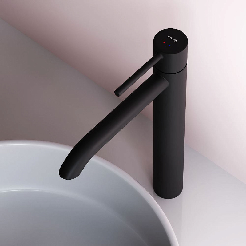 Смеситель для раковины (умывальника) AM.PM Libre F6092022 высокий черный