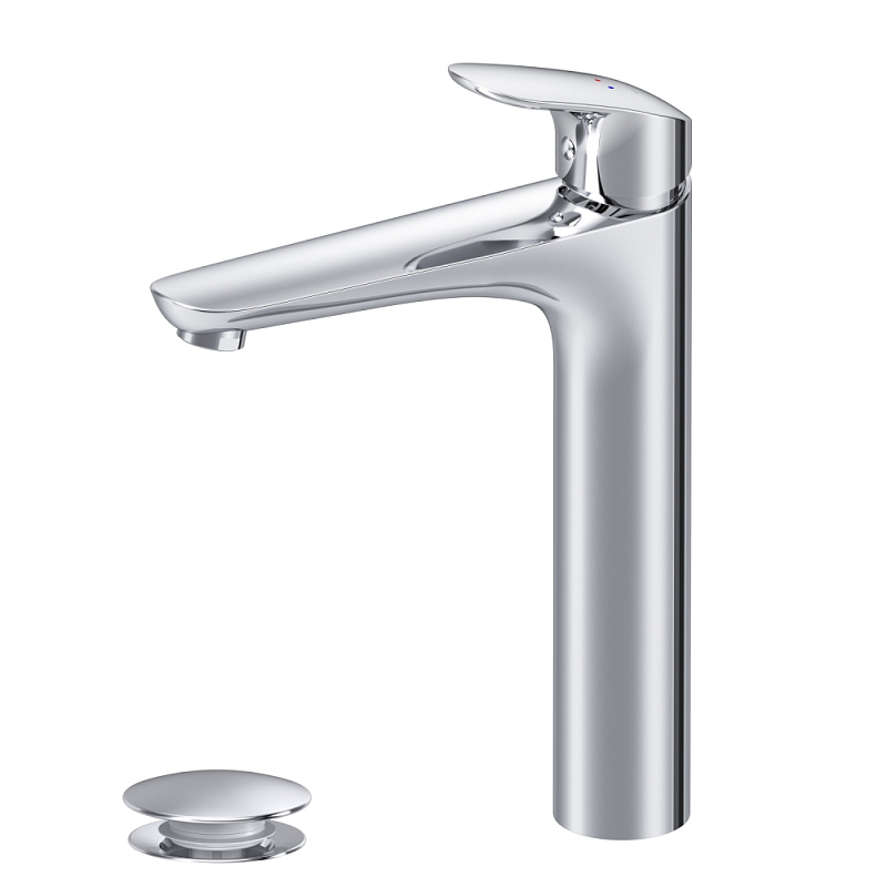 Смеситель для раковины (умывальника) AM.PM Like F8092200 высокий с донным клапаном, хром