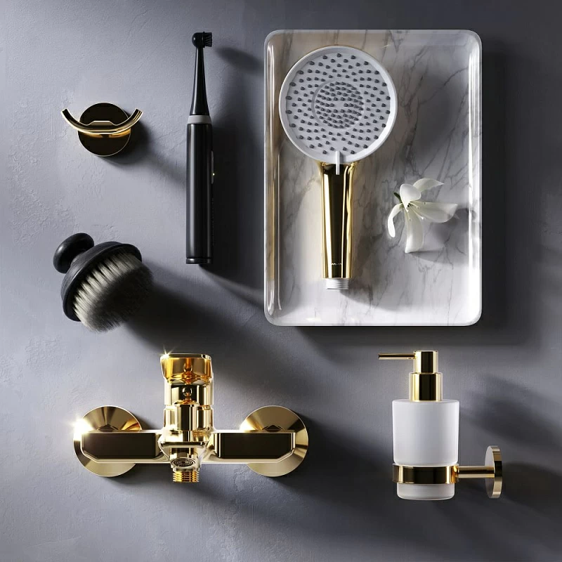 Смеситель для ванны и душа AM.PM X-Joy F85A10099 золото