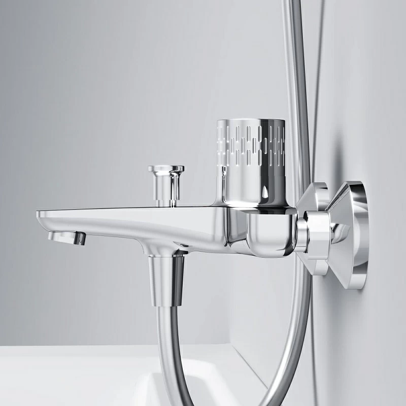 Смеситель для ванны и душа AM.PM Gem F90A10400 с индикацией температуры, хром