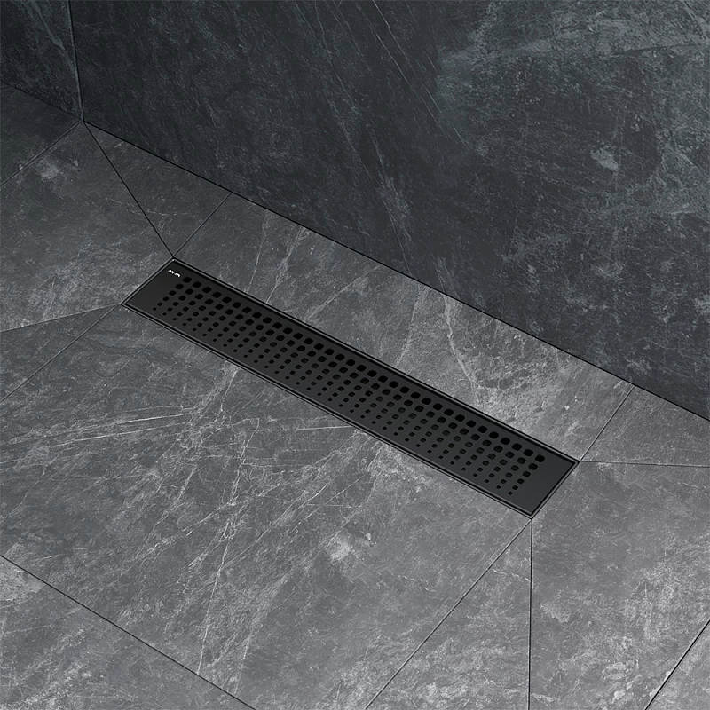 Душевой трап (лоток) 40 AM.PM MasterFlow W01SC-P11-040-01BM комбинированный затвор с черной матовой решеткой