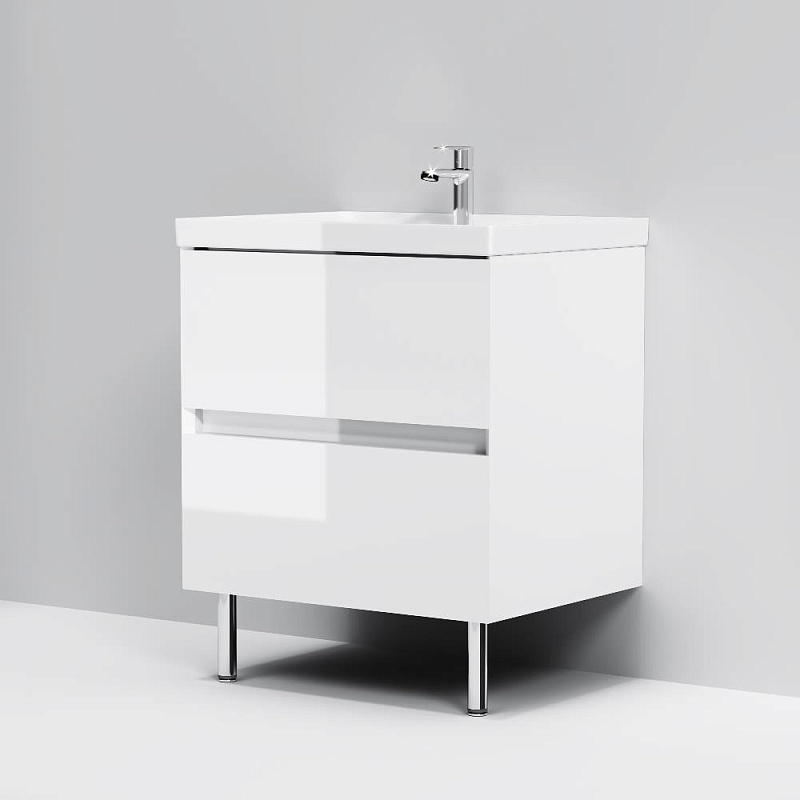 Тумба с раковиной 60 AM.PM Above M9X-FSX0602WG-WCC0600WG напольная, белая глянцевая