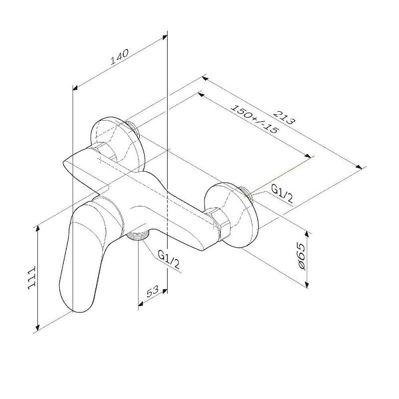 Смеситель для душа AM.PM Sunny F85C20000 хром