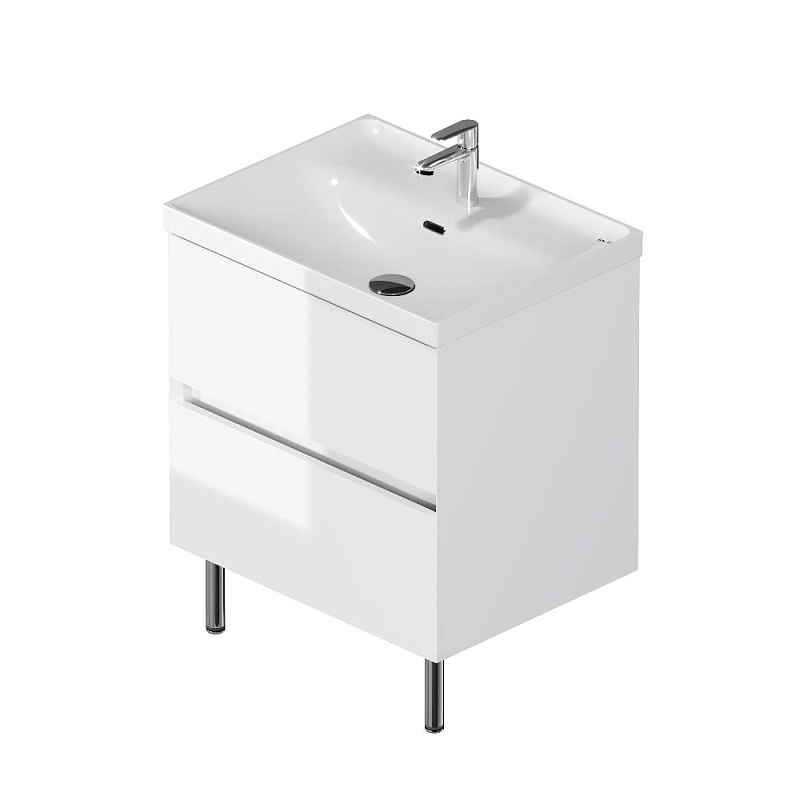 Тумба с раковиной 60 AM.PM Above M9X-FSX0602WG-WCC0600WG напольная, белая глянцевая