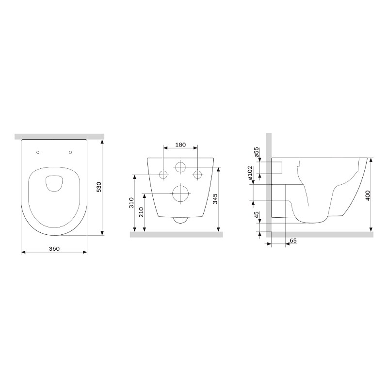 Унитаз подвесной Damixa Apollo DX22C1700SC безободковый с сиденьем микролифт, белый