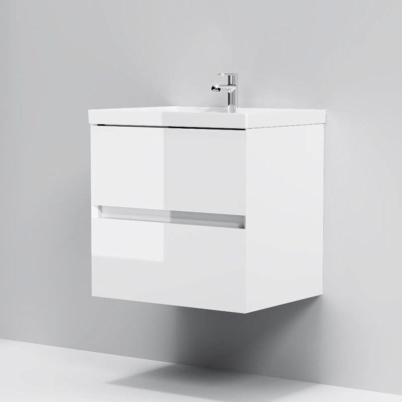 Тумба под раковину 60 AM.PM Above M9XFHX0602WG подвесная белая глянцевая