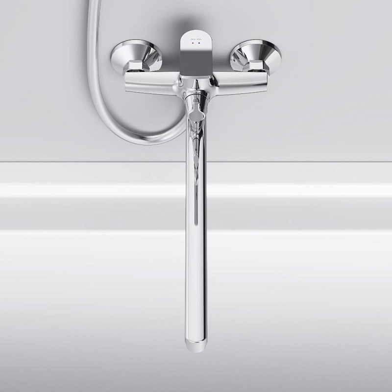 Смеситель для ванны и душа AM.PM X-Joy F85A90200 длинный излив, хром