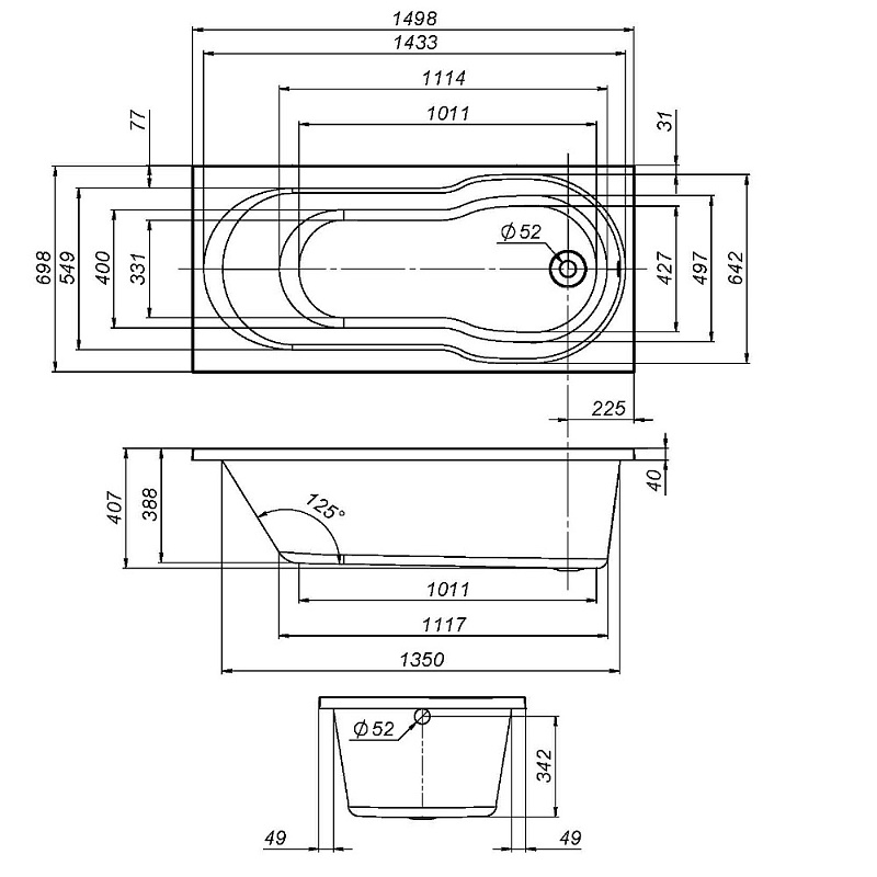 Панель 150 AM.PM W88A-150-070W-P под ванну X-Joy