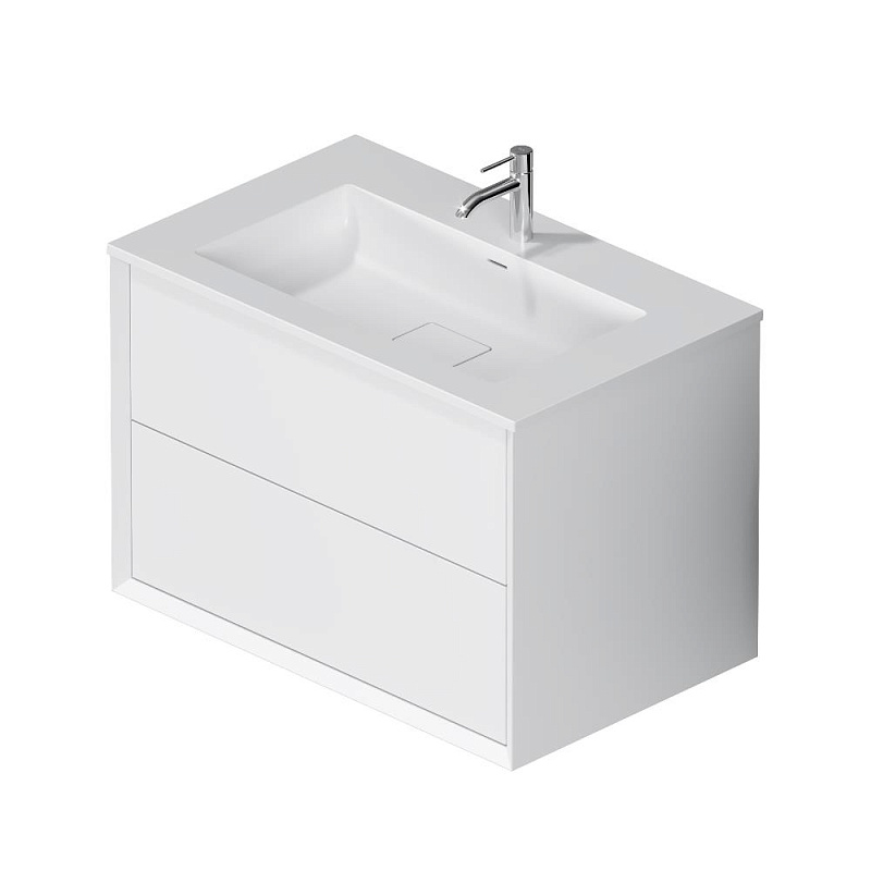 Тумба с раковиной 80 AM.PM Libre M60-FHX0802WM-WPC080SWM подвесная белая матовая