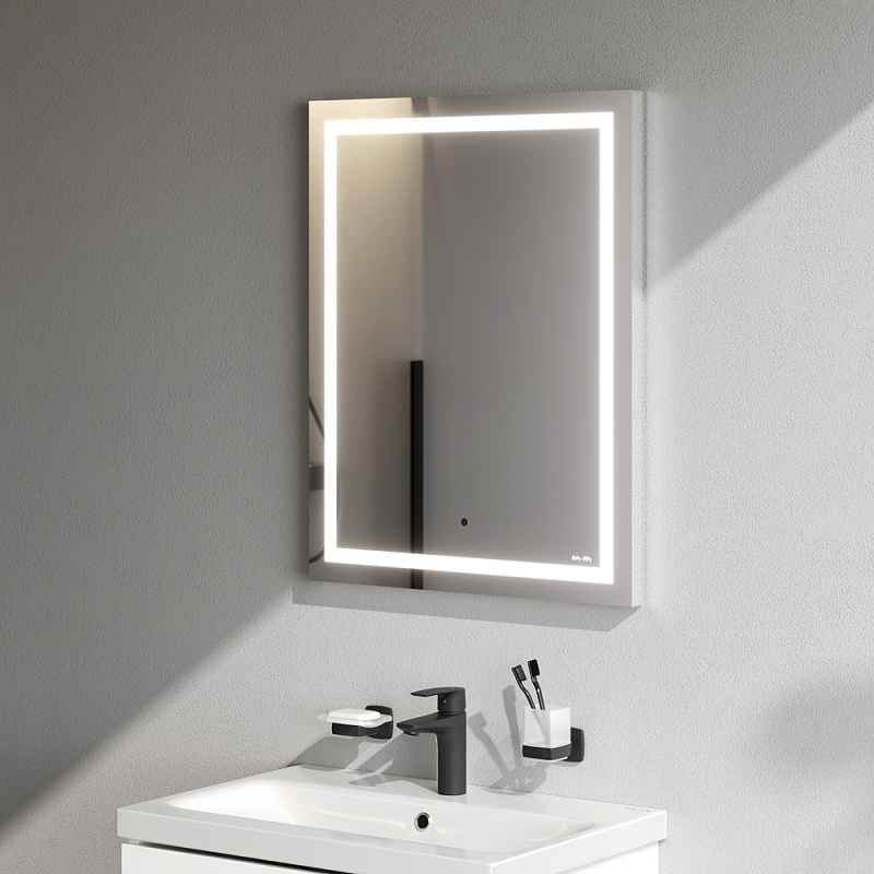 Зеркало с подсветкой в ванную прямоугольное 55 AM.PM Gem M91AMOX0551WG сенсорное