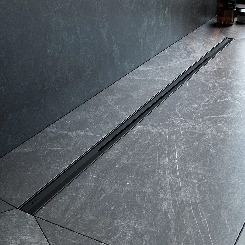 Душевой трап (лоток) 100 AM.PM MasterFlow Slim W01SC-S11-100-05BM комбинированный затвор с черной матовой решеткой