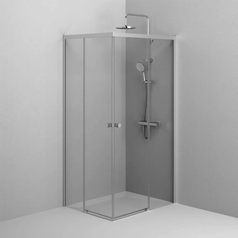 Душевое ограждение без поддона 80x100 AM.PM X-Joy W94G-403-100280-MT1K профиль серебристый