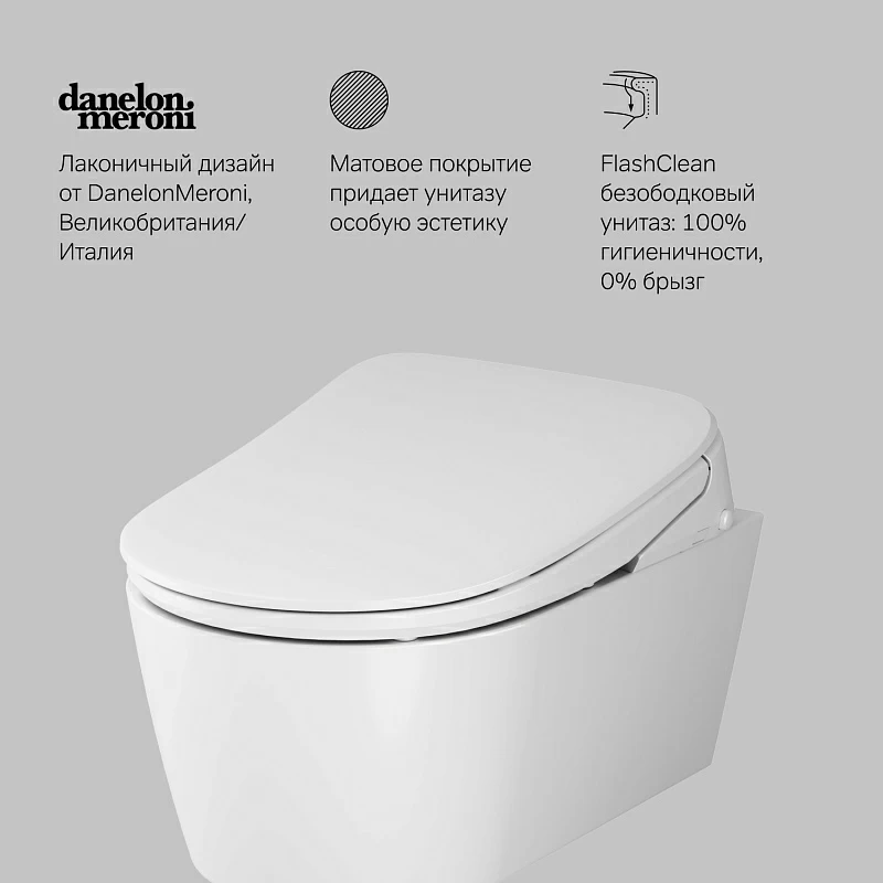 Унитаз-биде подвесной AM.PM Func C8F1702SC безободковый с электронным управлением, белый