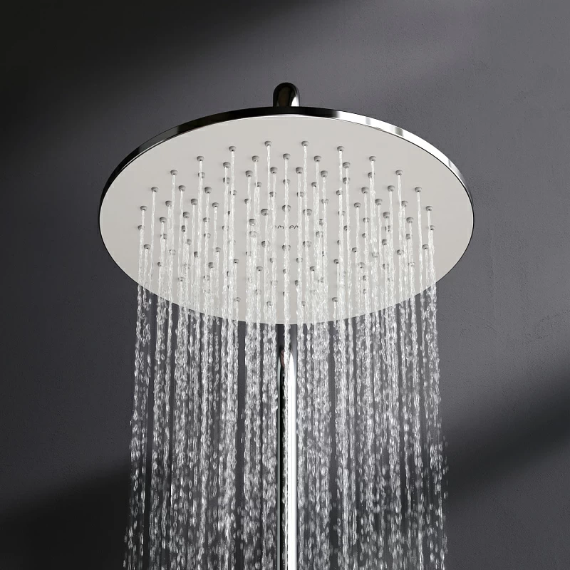 Душевая система AM.PM Inspire 2.0 F0750A400 стойка с тропическим душем, термостатом, хром