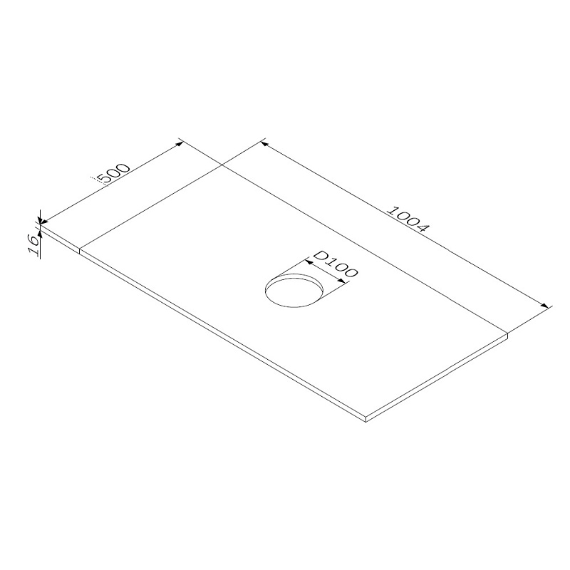 Столешница в ванную под раковину 100 AM.PM Func M8FST1001WG белый глянец