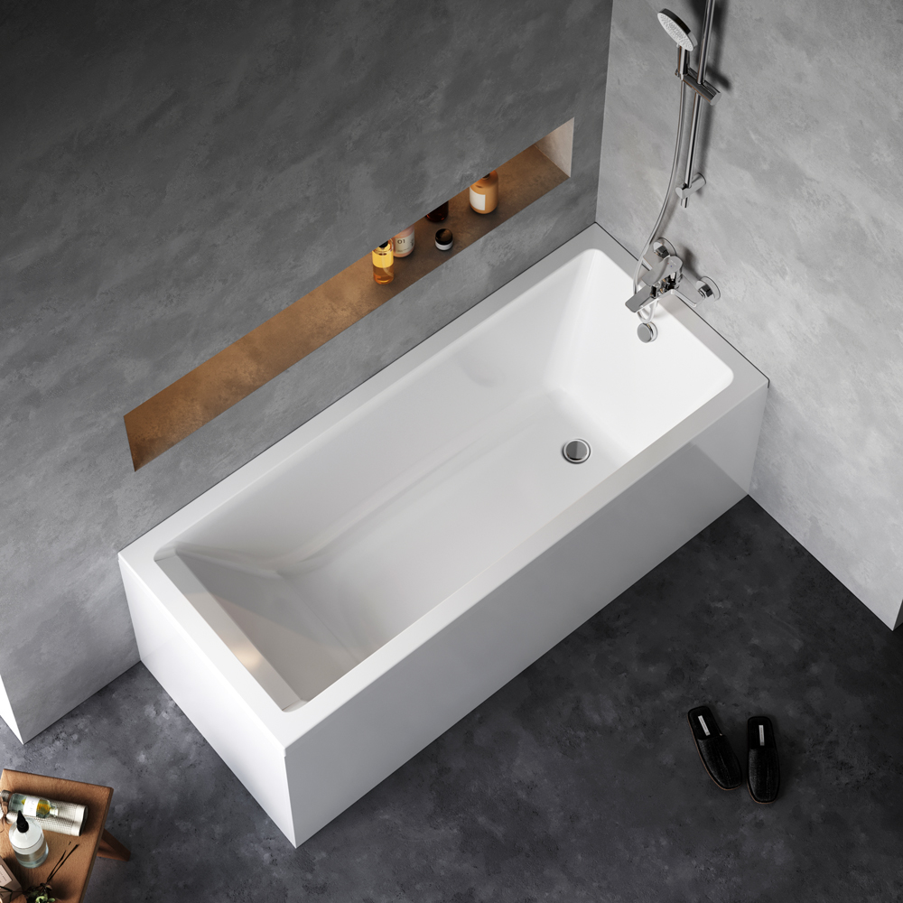 Ванна акриловая 165х70 см Gem W93A-165-070W-A, Белый