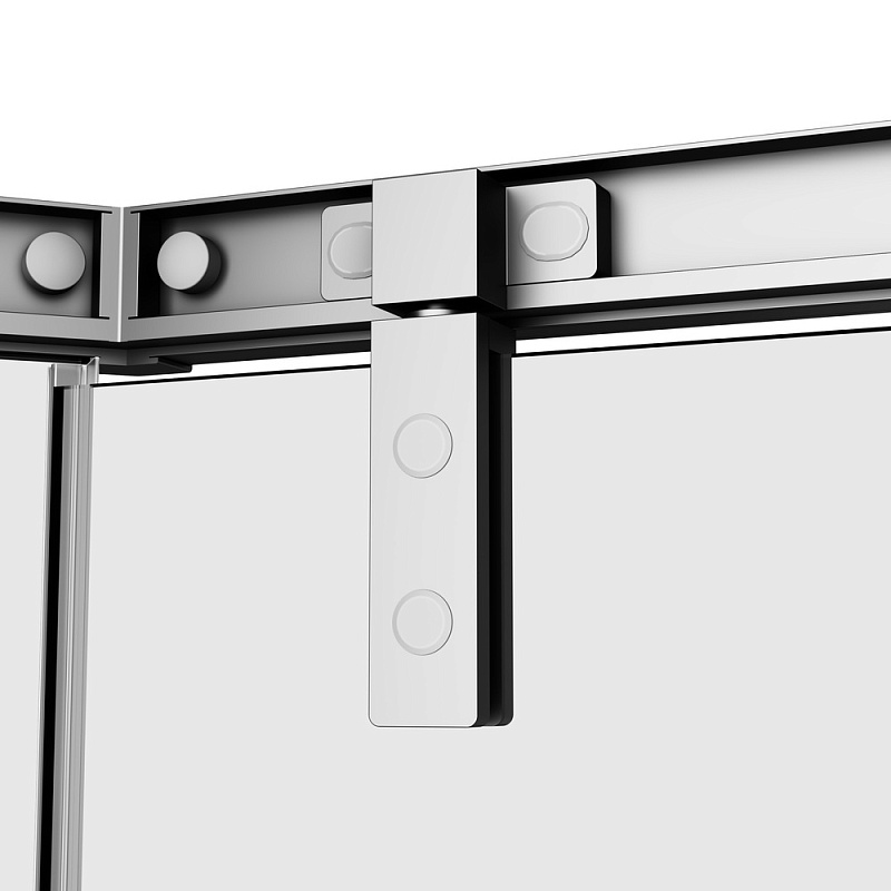 Душевое ограждение без поддона 90x90 AM.PM Gem W90G-405-9090-MT профиль серебристый