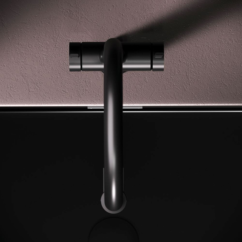 Смеситель для кухни AM.PM Func F8F07822 высокий, черный с каналом для питьевой воды и гибким черным изливом