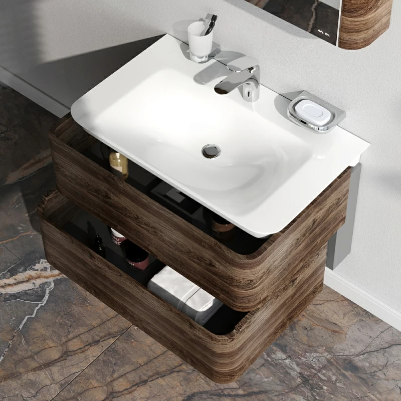 Тумба под раковину 80 AM.PM Sensation M30FHX0802NF под дерево орех