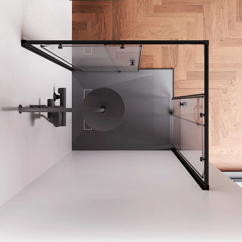 Душевое ограждение без поддона 80x100 AM.PM X-Joy W94G-403-100280-BT1K профиль черный матовый