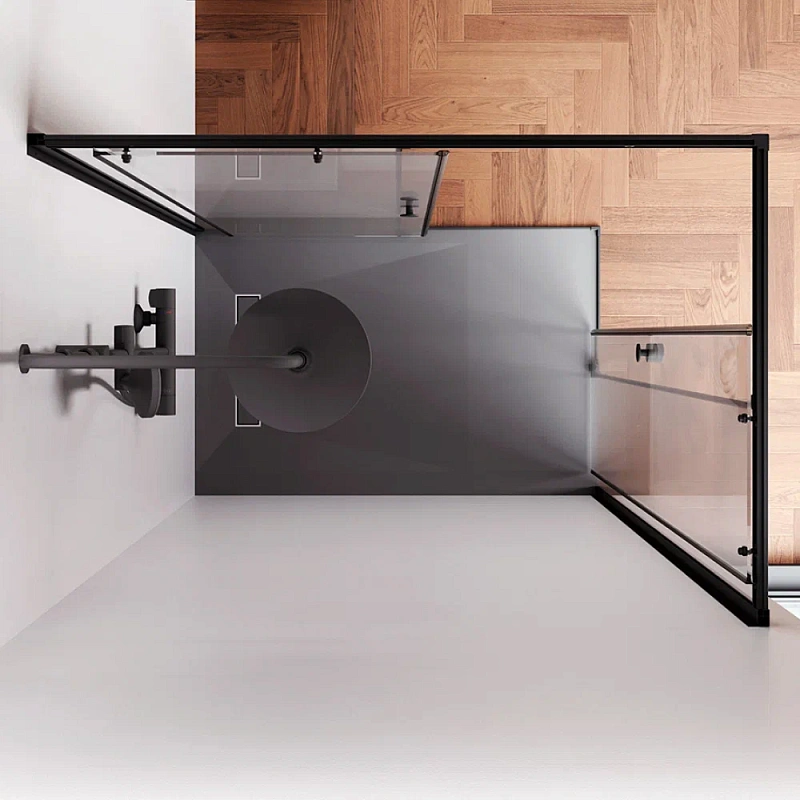 Душевое ограждение без поддона 80x120 AM.PM X-Joy W94G-403-120280-BT1K профиль черный матовый