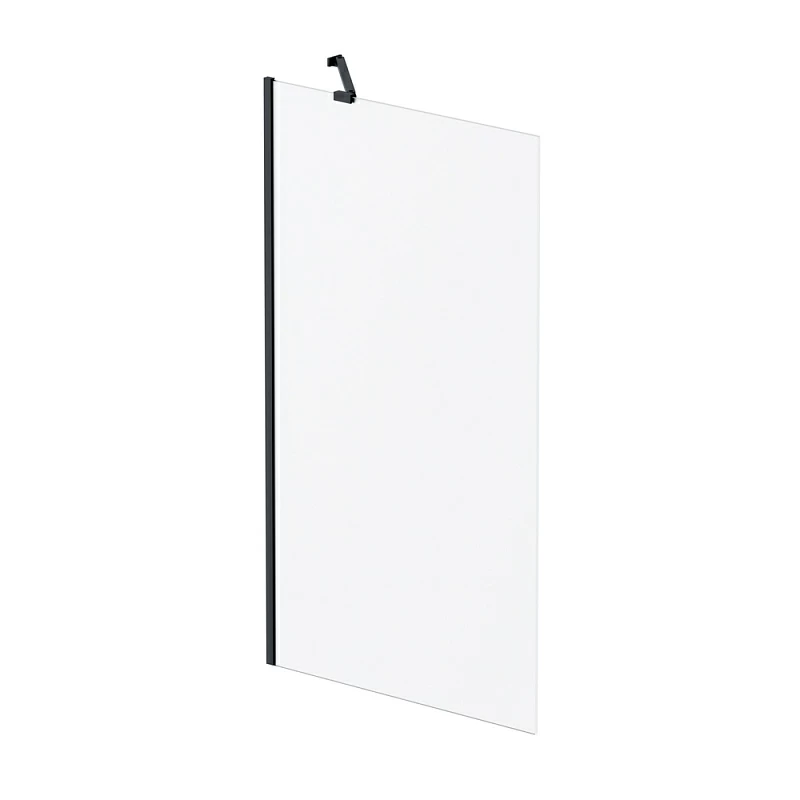 Стеклянная шторка для ванны 80 AM.PM Gem W90BS-080-140BM фиксированная, профиль черный