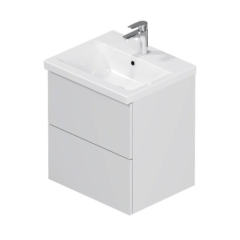 Тумба с раковиной 50 AM.PM Gem M90-FHX0502WG-WCC0502WG подвесная, белый глянец