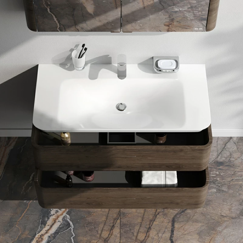 Тумба под раковину 100 AM.PM Sensation M30FHX1002TF подвесная под дерево табачный дуб