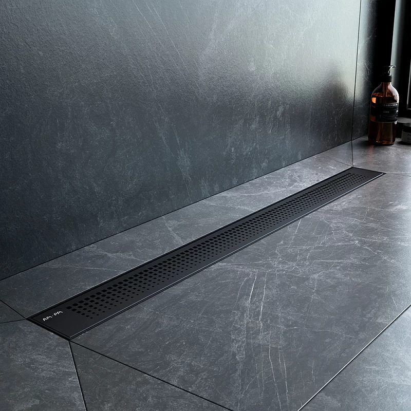 Душевой трап (лоток) 80 AM.PM PrimeFlow W02SC-P11-080-01BM комбинированный затвор с черной матовой решеткой