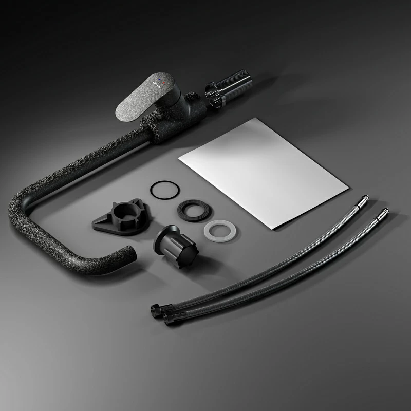 Смеситель для кухни AM.PM Like F8006022 высокий, черный