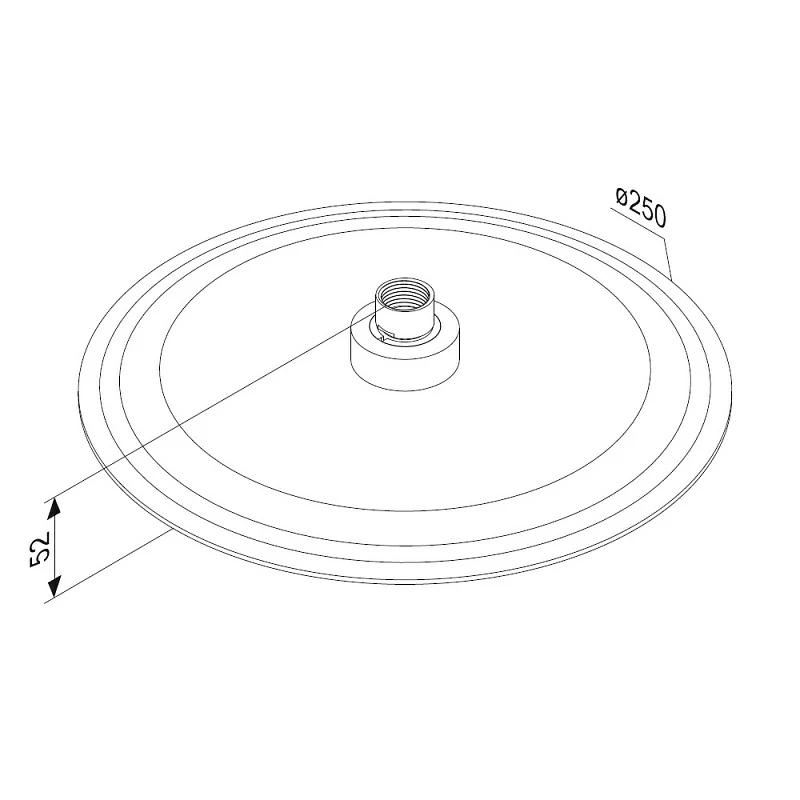 Тропический душ (лейка) Damixa Scandinavian Pure 936050300 черный