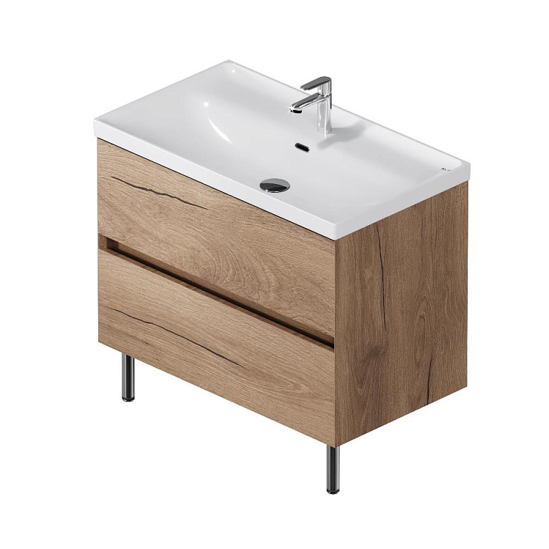 Тумба с раковиной 80 AM.PM Above M9X-FSX0802OF-WCC0800WG напольная,под дерево