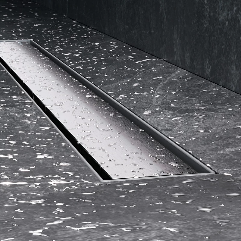 Душевой трап (лоток) 70 AM.PM MasterFlow W01SC-U11-070-04SB комбинированный затвор со стальной матовой решеткой под плитку