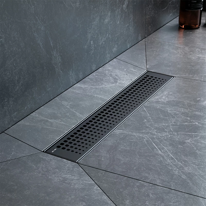 Душевой трап (лоток) 40 AM.PM MasterFlow W01SC-P11-040-01BM комбинированный затвор с черной матовой решеткой