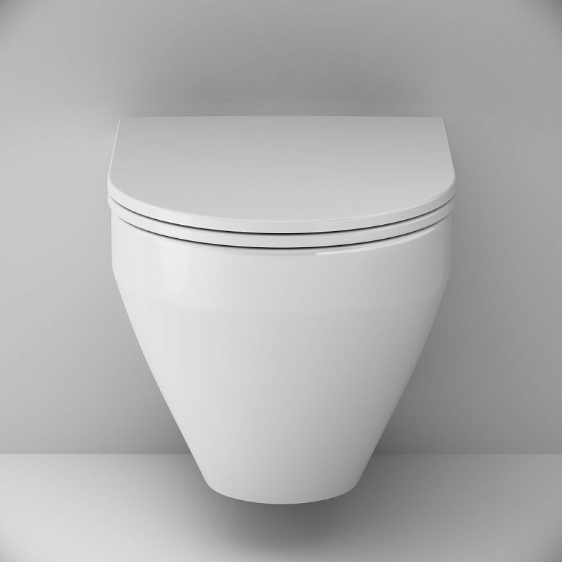 Унитаз подвесной AM.PM Spirit V2.0 C701900SC торнадо безободковый с сиденьем микролифт, белый