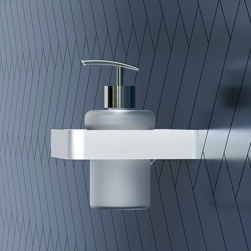 Дозатор для мыла настенный стеклянный Damixa Jupiter DA7736900 хром