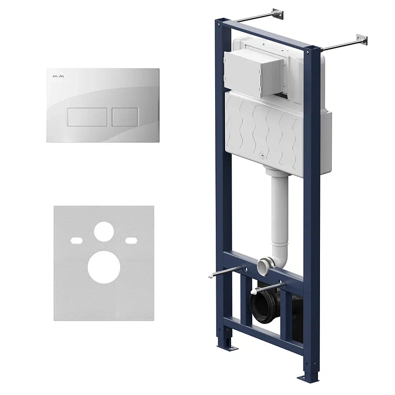 Инсталляция для подвесного унитаза AM.PM Pro I012704.7001 с пневм. клавишей белый глянец