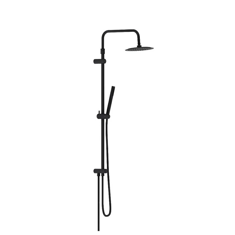 Душевая система Damixa Scandinavian Pure 936000300 стойка с тропическим душем, черная матовая